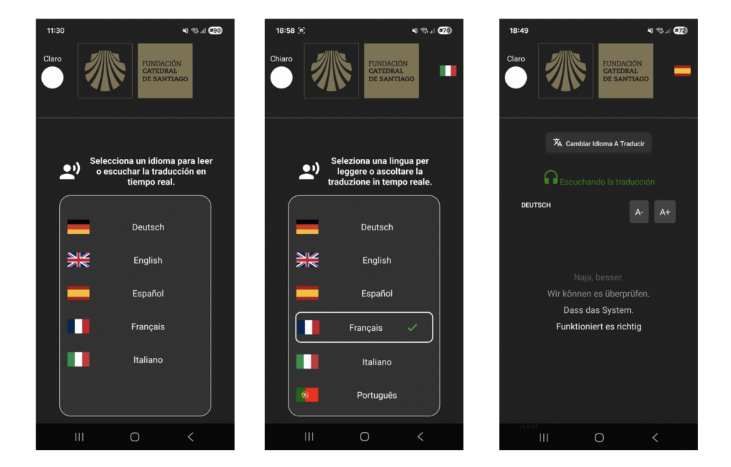 Servicio de traducción simultánea en las misas de la catedral